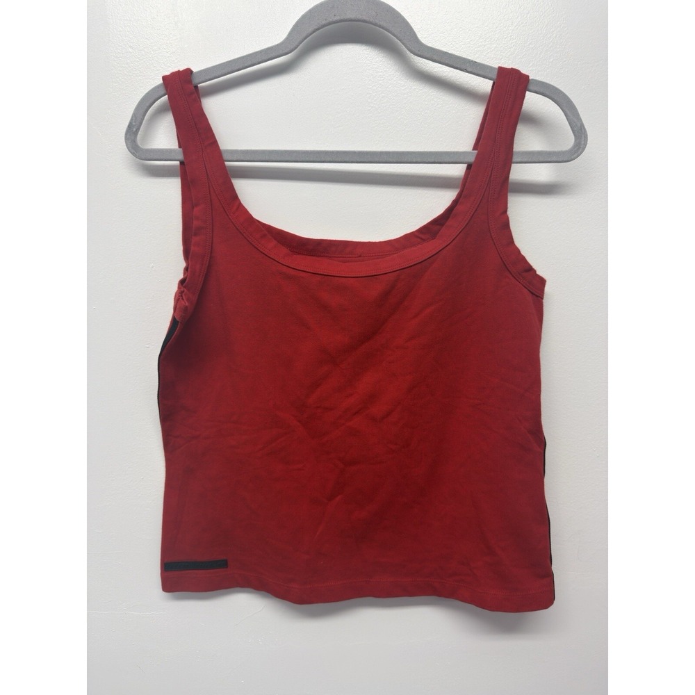 Lauren Active Ralph Lauren Tank Top Shirt Women's Large Red Black Sleeveless #44
